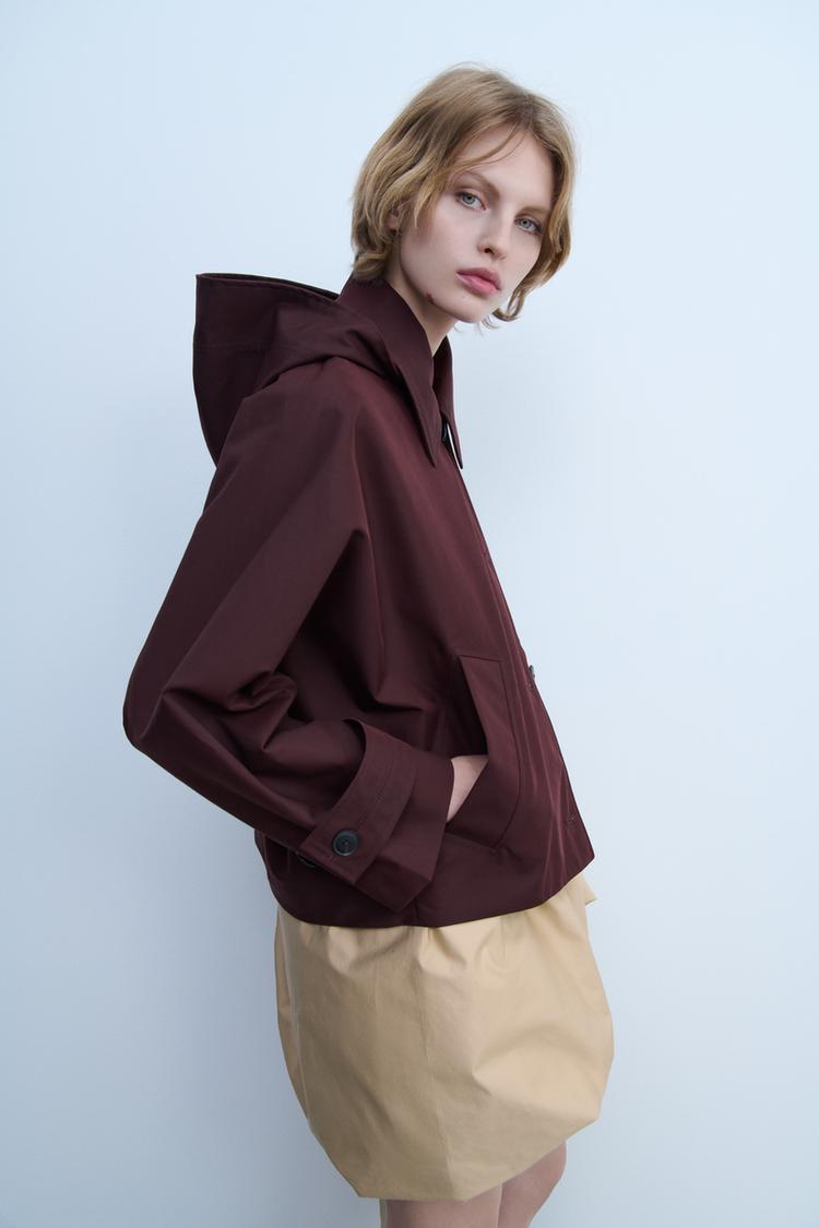 ZWコレクション 撥水加工トレンチコート - バーガンディ | ZARA Japan 