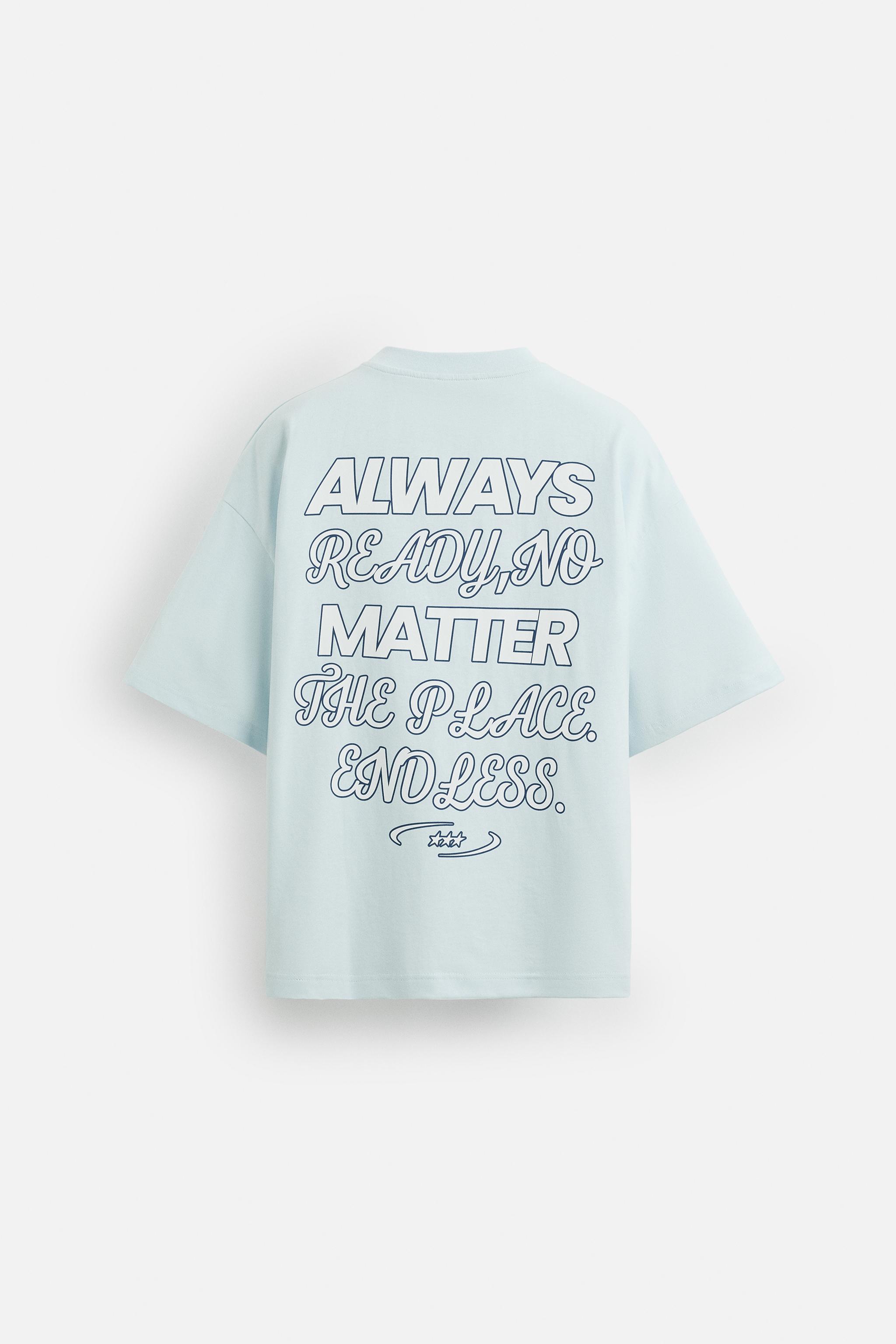 TEXT PRINT T-SHIRT - Green | ZARA United States