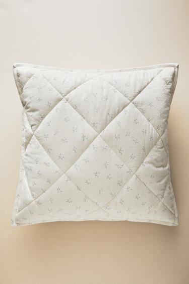 CHILDREN'S FLORAL CUSHION COVER FOR QUILTS - Ecru by Zara - Image 5