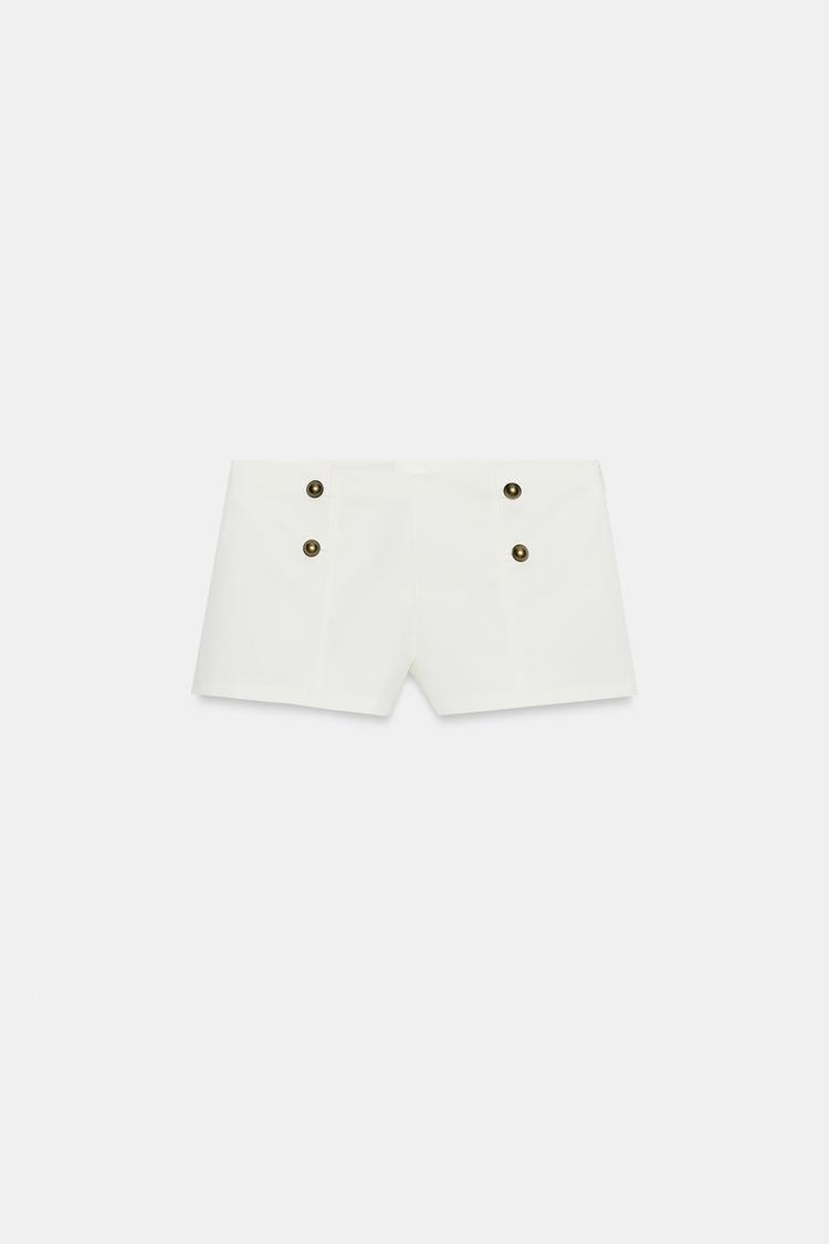 BUTTON MINI SHORTS