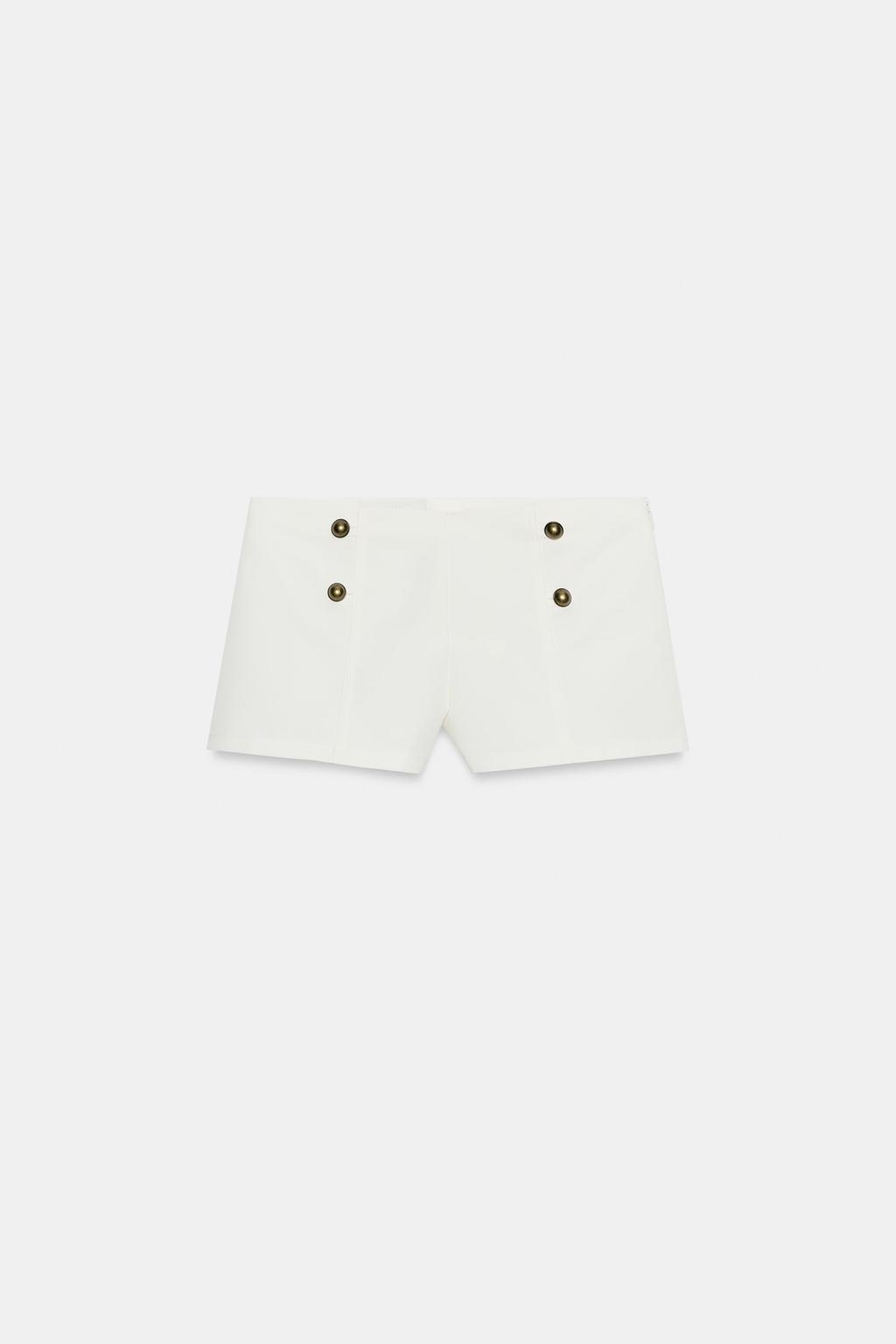 BUTTON MINI SHORTS