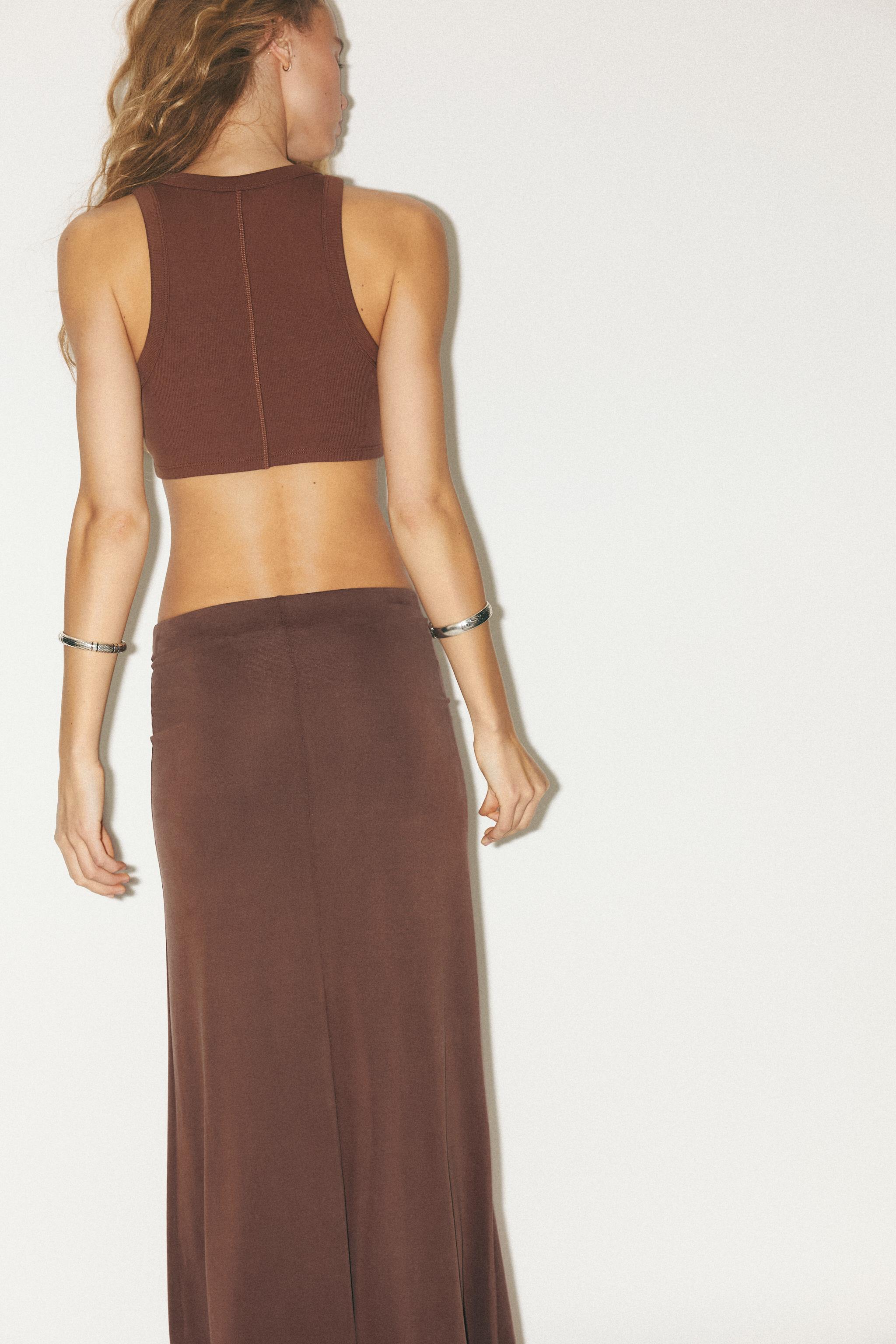 ワンピース PAROSH Women Mid Skirts COPPER D550879 086 233872 BROWN P.A.R.O.S.H. Copper Midi Skirt | White | FARFETCH GE