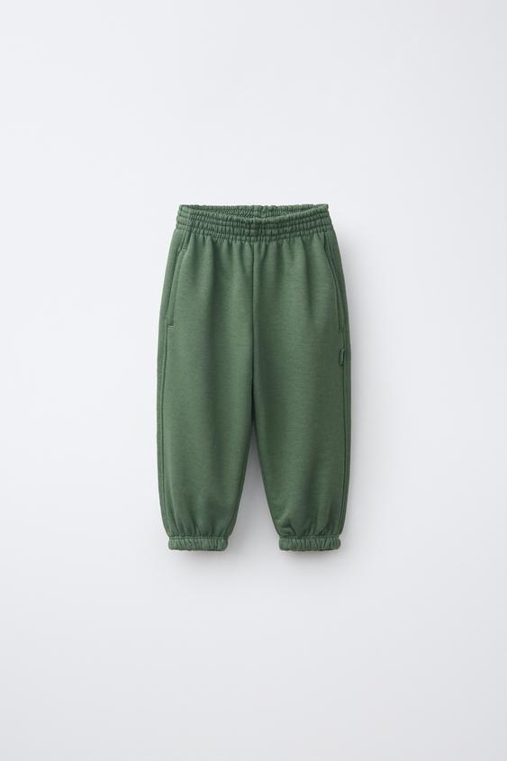 PLAIN JOGGING TROUSERS - Mid-green by Zara - Image 0
