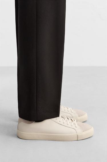 ZAPATILLA PIEL - Blanco de Zara - Imagen 0
