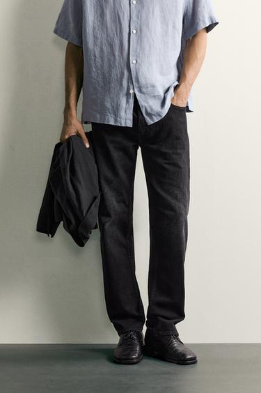 Zara REGULAR FIT JEANS - Black