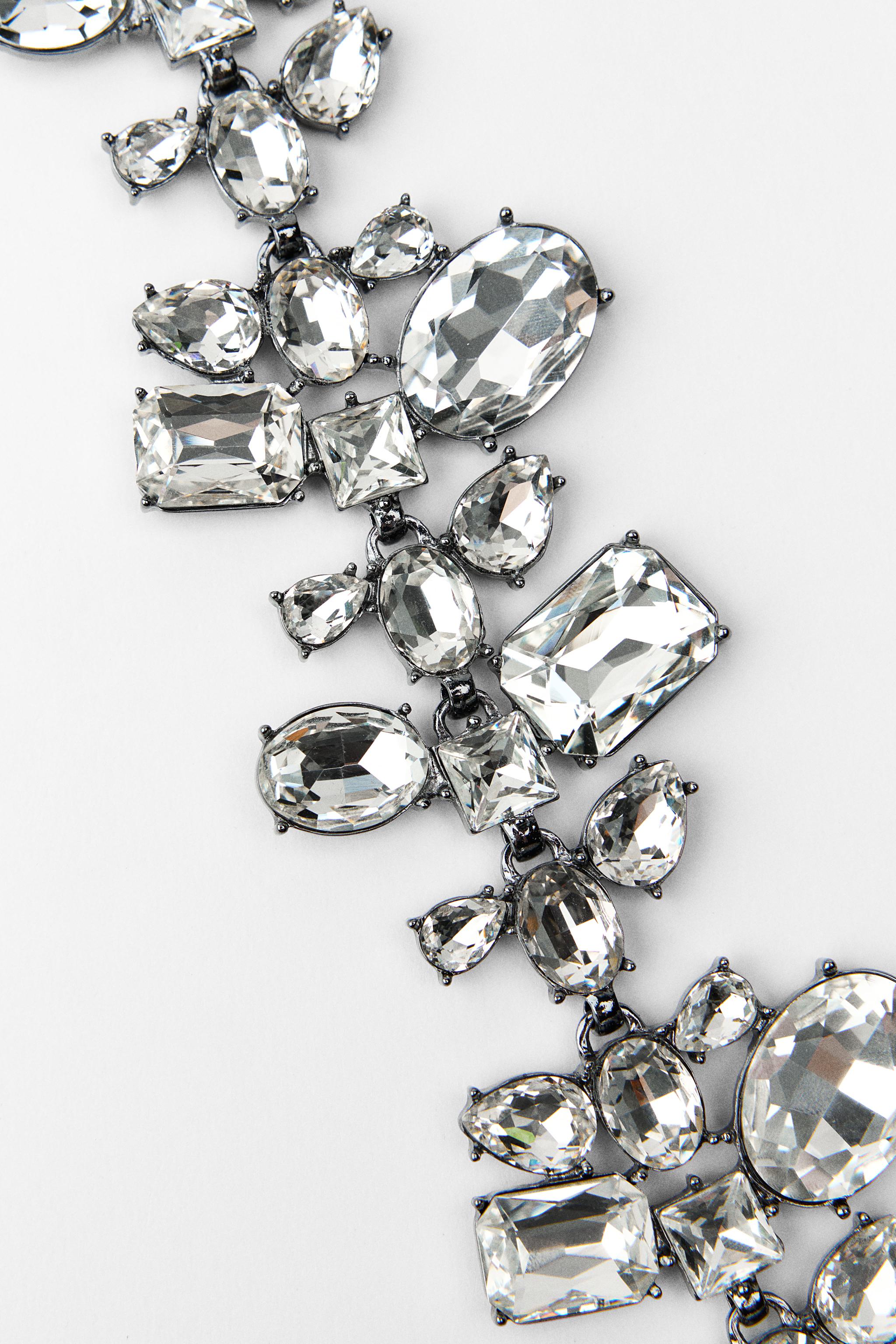 JEWEL PIECE NECKLACE - Anthracite grey | ZARA United States