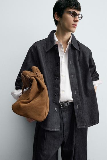 SOBRECAMISA RELAXED FIT DENIM - Azul de Zara