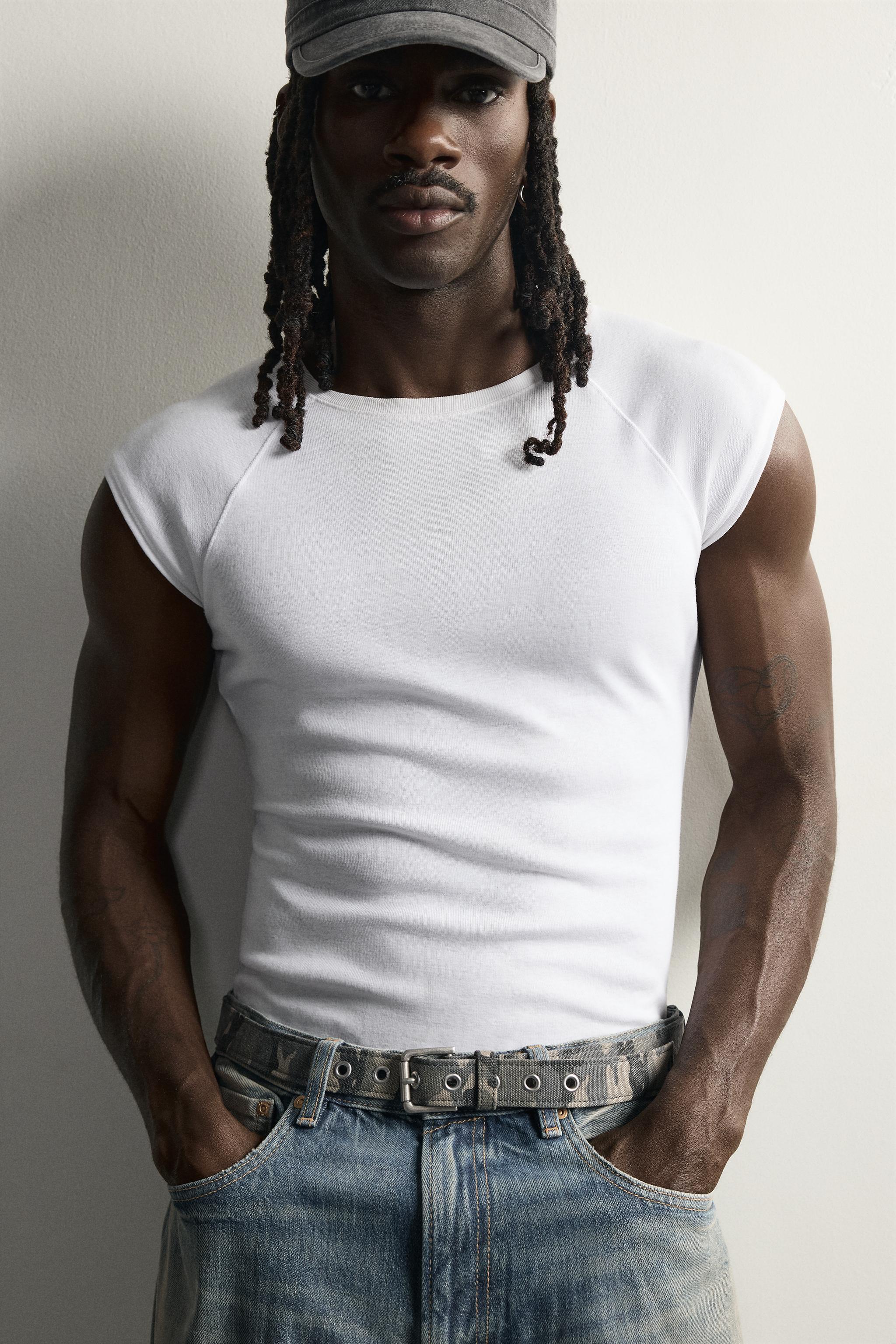 WASHED PRINTED CANVAS BELT