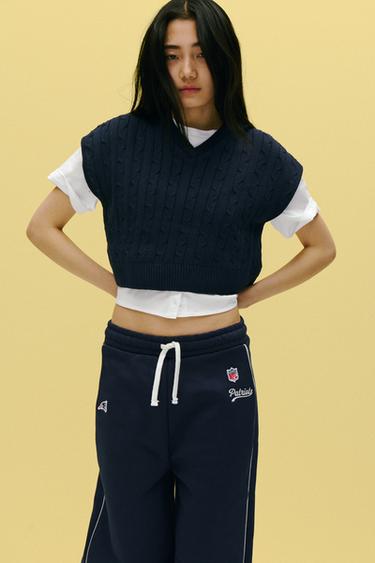 CONTRAST T-SHIRT AND VEST - Navy blue by Zara