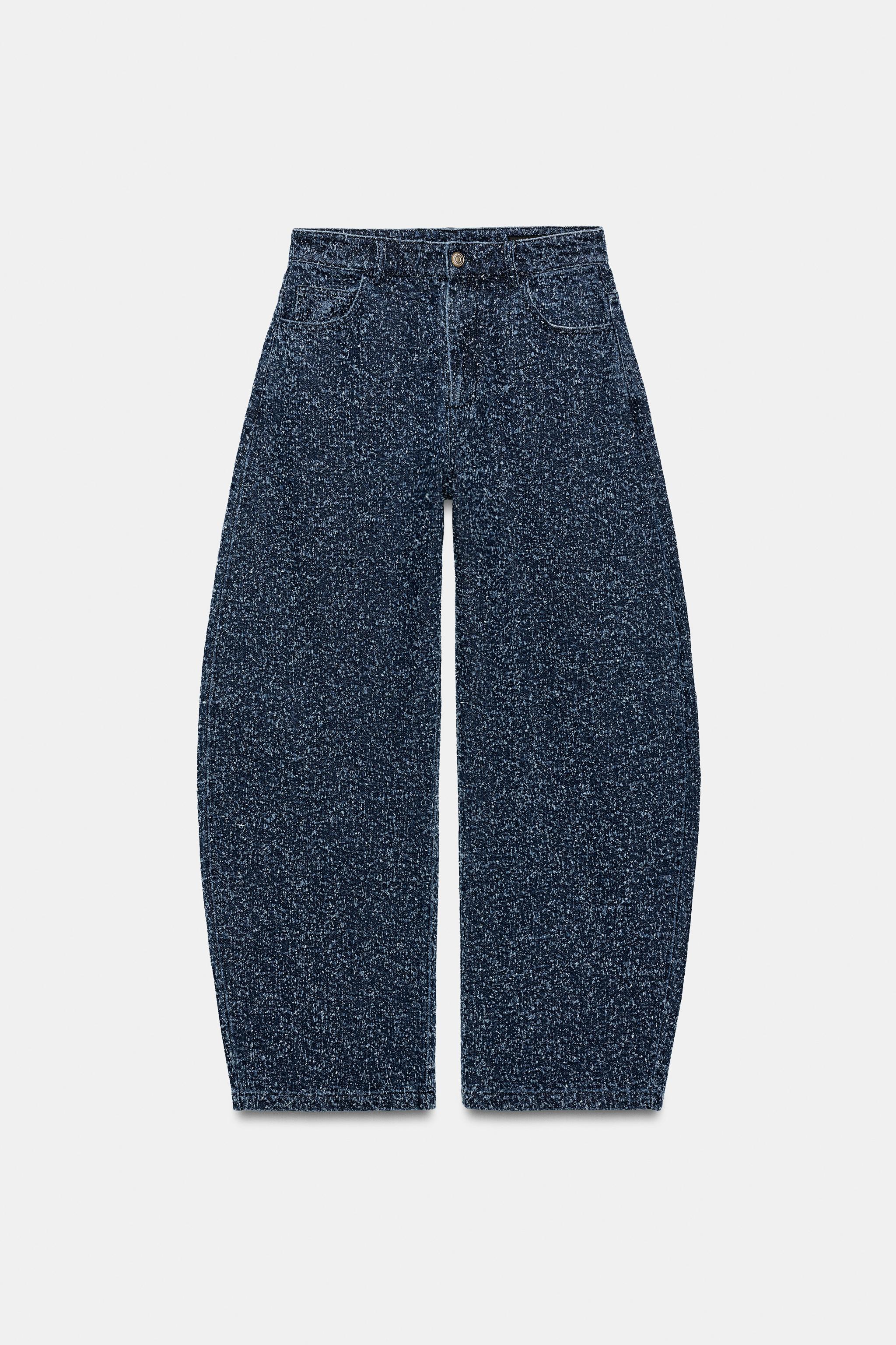 JEAN ZW COLLECTION WIDE LEG TEXTURÉ TAILLE MOYENNE