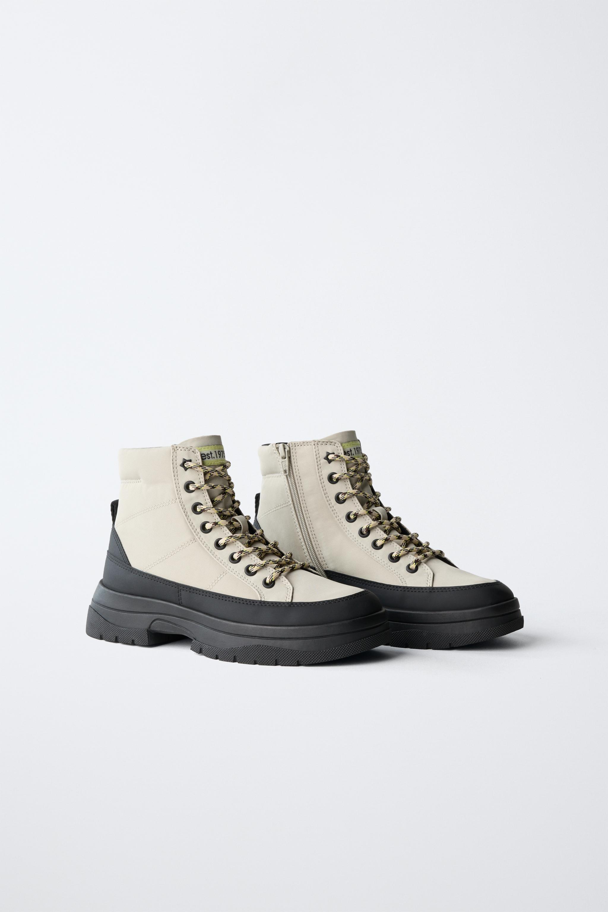 SPORTY ANKLE BOOTS — Beige