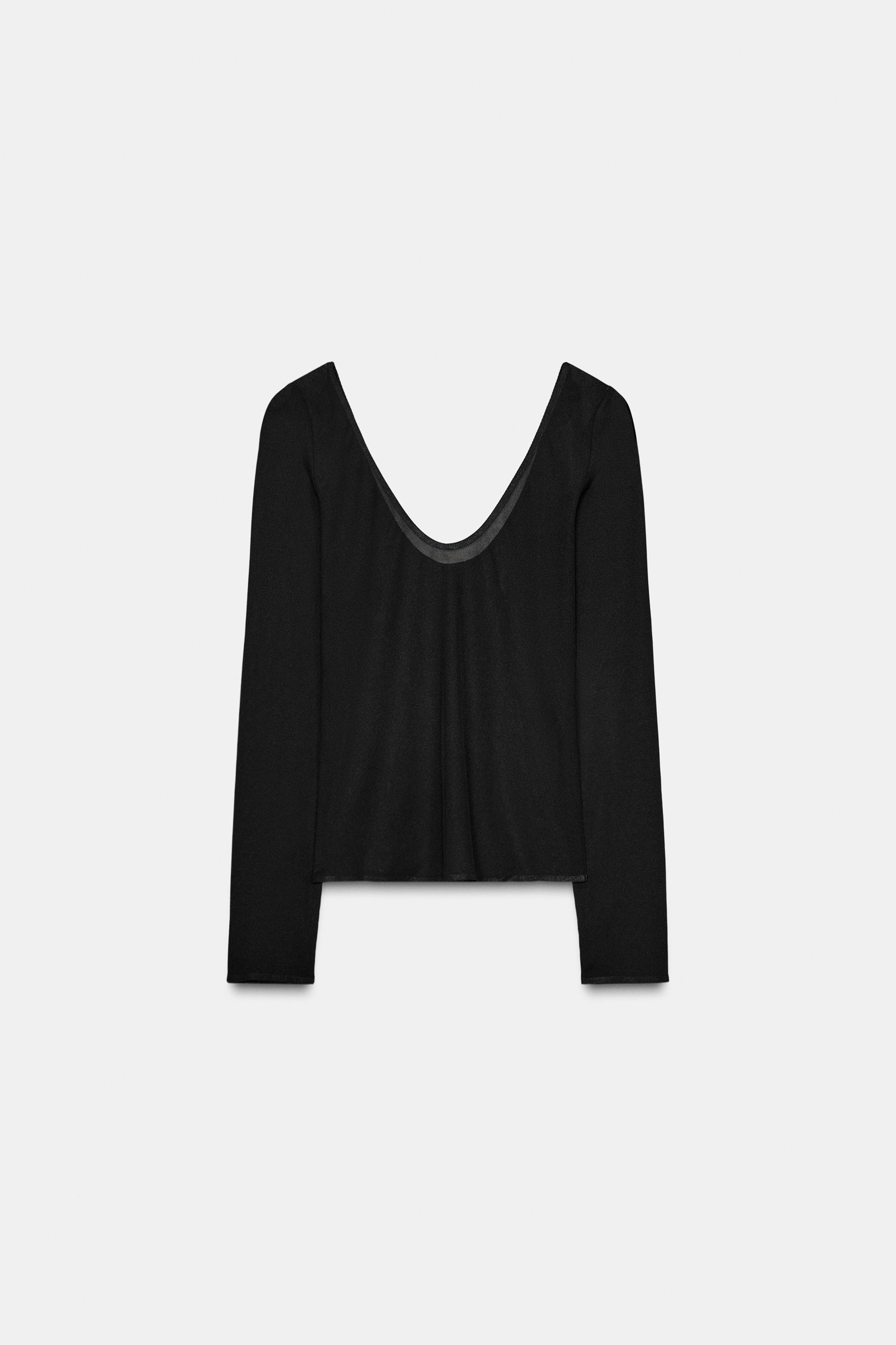 SEMI-SHEER LONG SLEEVE TOP