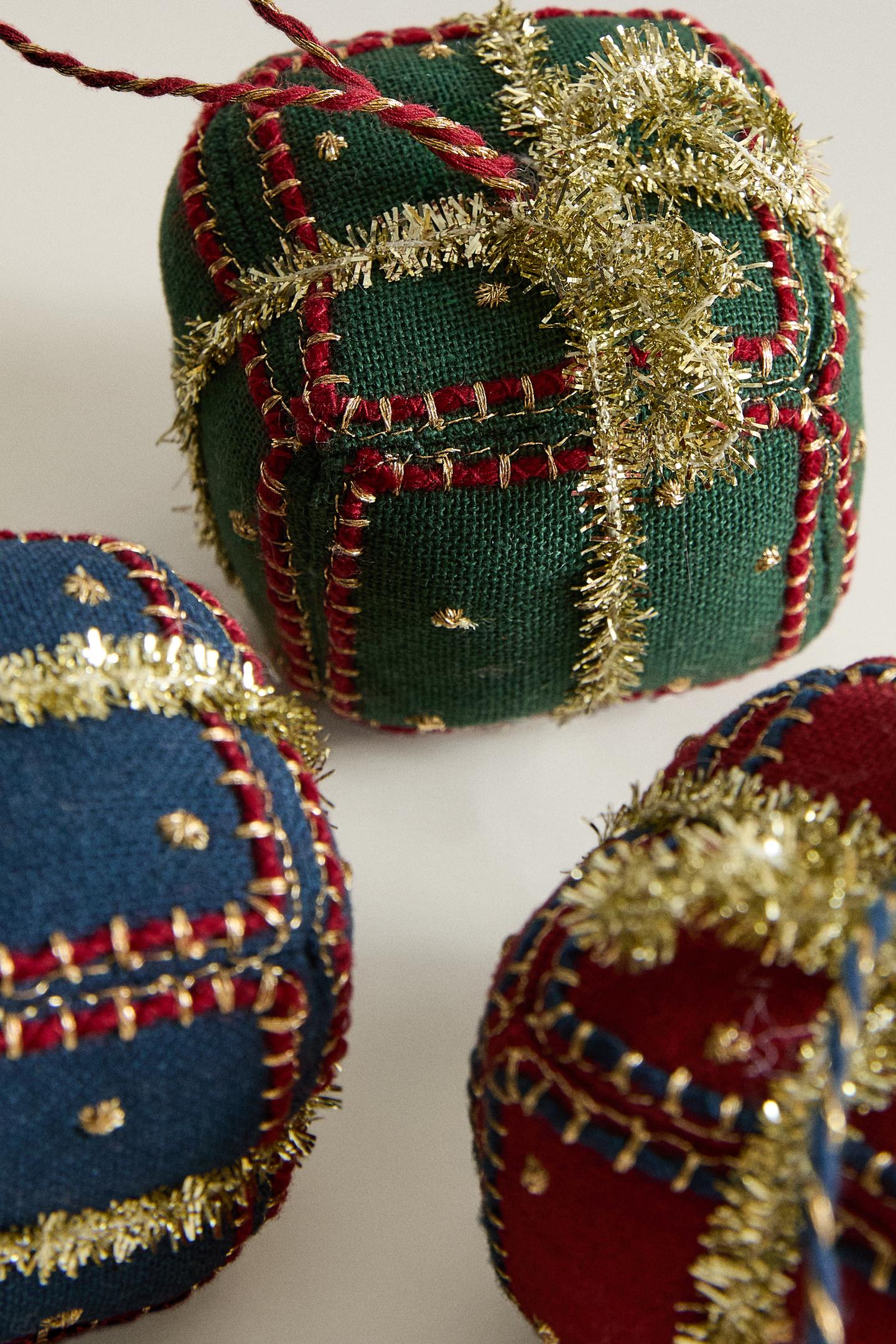 Ёлочные украшения Zara Gift Christmas Tree Decoration (Pack OF 3), цвет: Разноцветный — фото 4