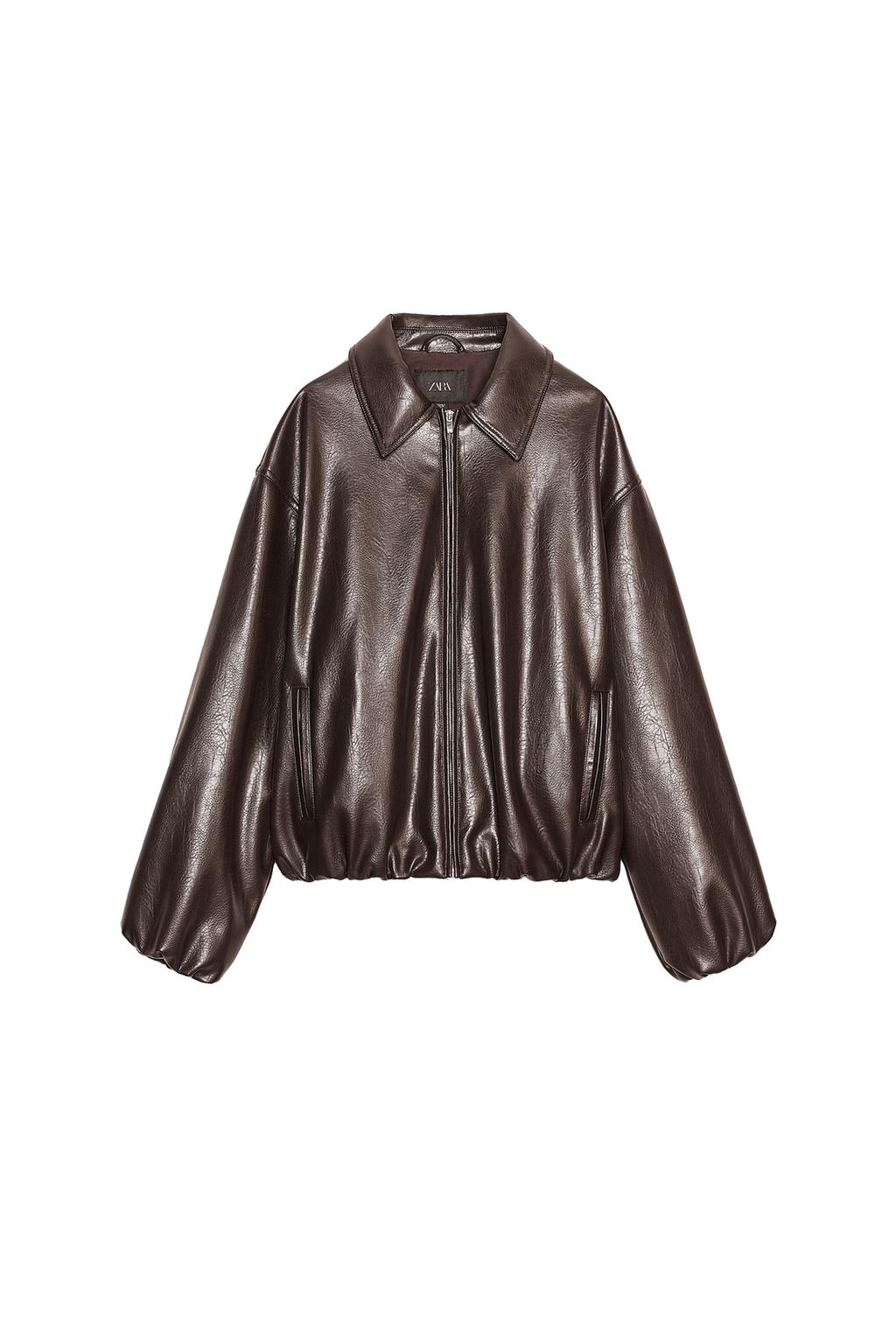 FAUX LEATHER BOMBER JACKET - image 3