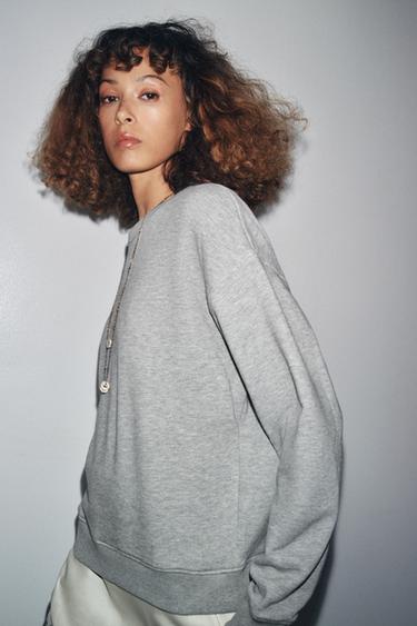 SUDADERA RÚSTICA RIB - Gris vigoré de Zara
