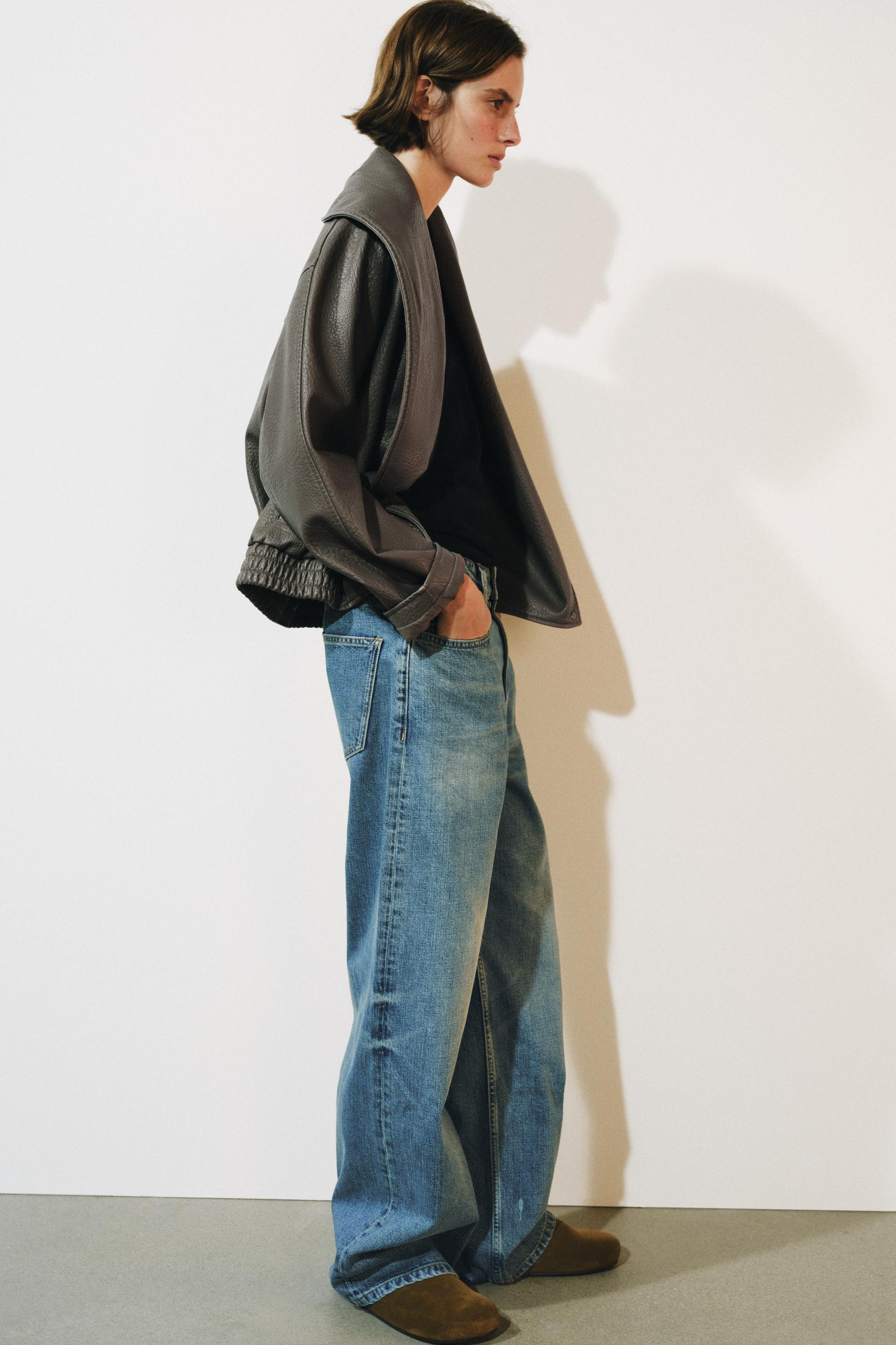 ZW COLLECTION RELAXED LOW-RISE WIDE LEG JEANS — صورة 3