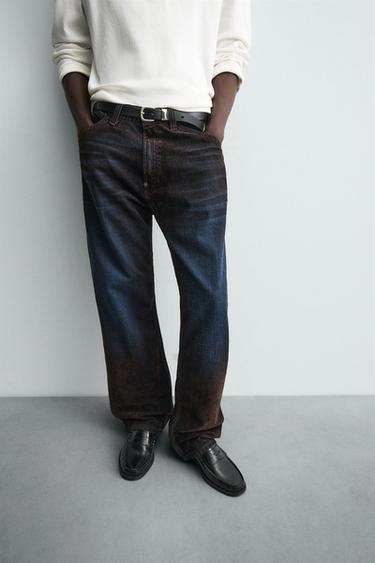 JEAN BAGGY FIT AVEC VISCOSE - Marron de Zara - Image 4
