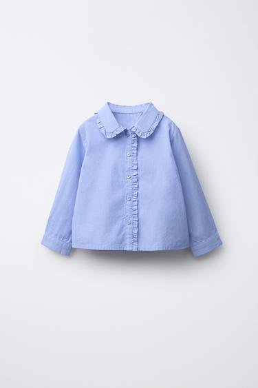 HEMD MIT RÜSCHEN - Mittelblau von Zara - Bild 0