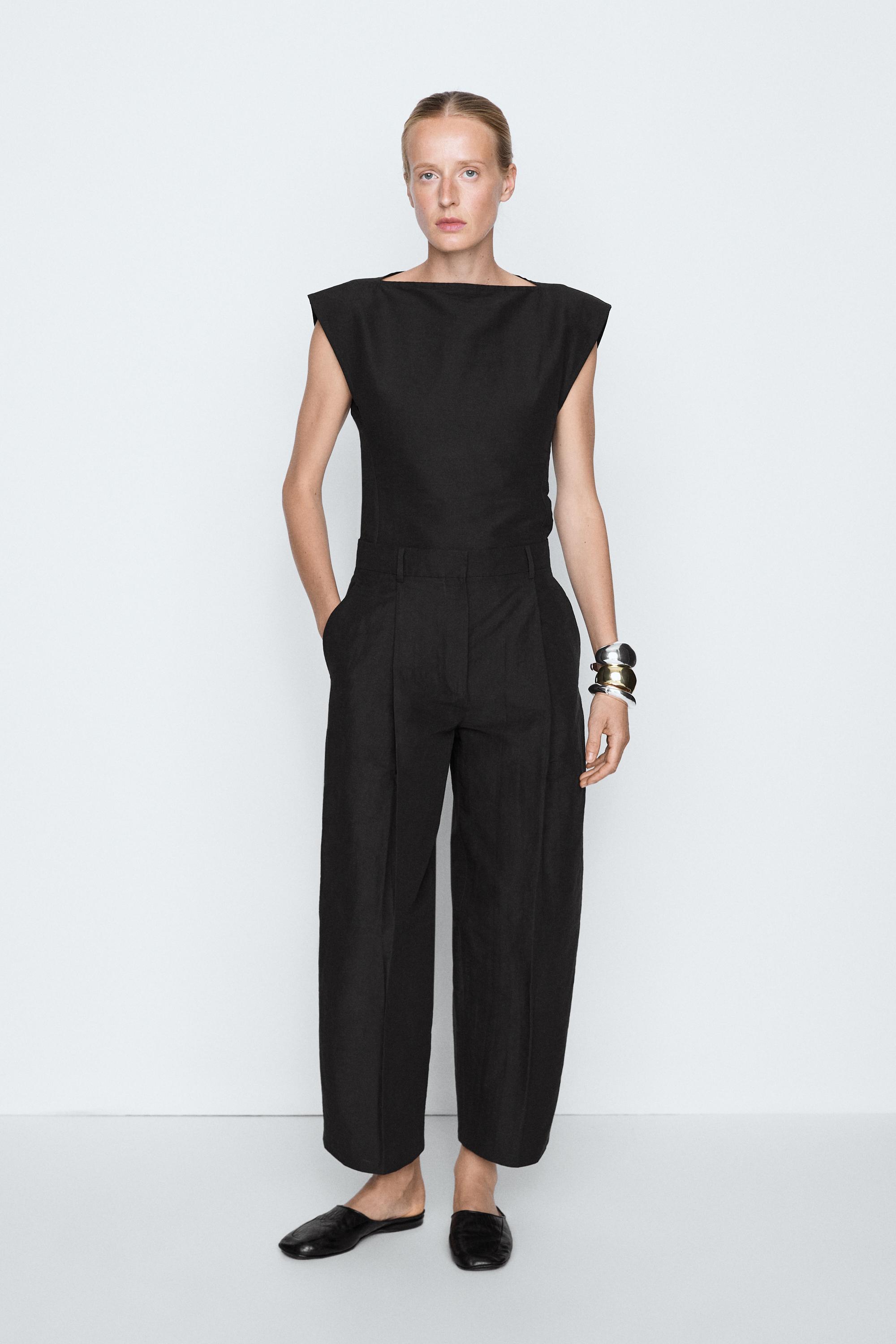 Linen blend pleated trousers - STUDIO