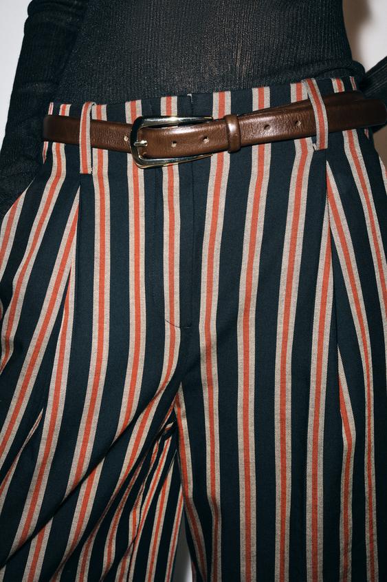 100% LEATHER BUCKLE BELT - Brown by Zara - Image 0