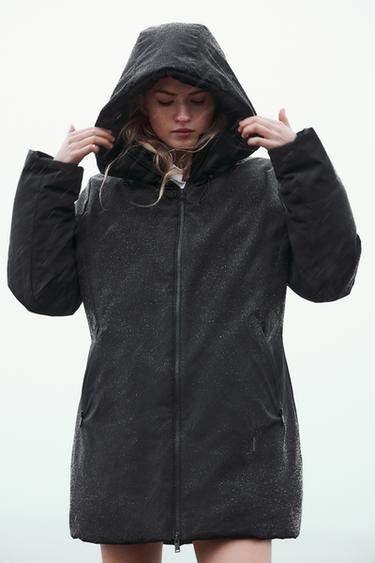 Zara WATER AND WIND PROTECTION ANORAK - Black