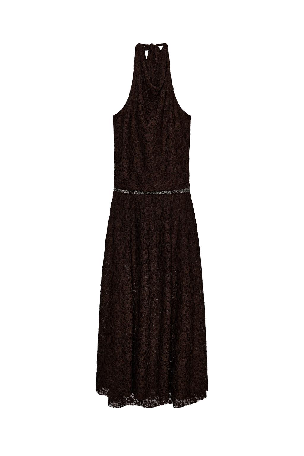 SPARKLY LACE HALTER DRESS - image 3