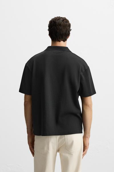 GEOMETRİK JAKARLI POLO T-SHIRT_2