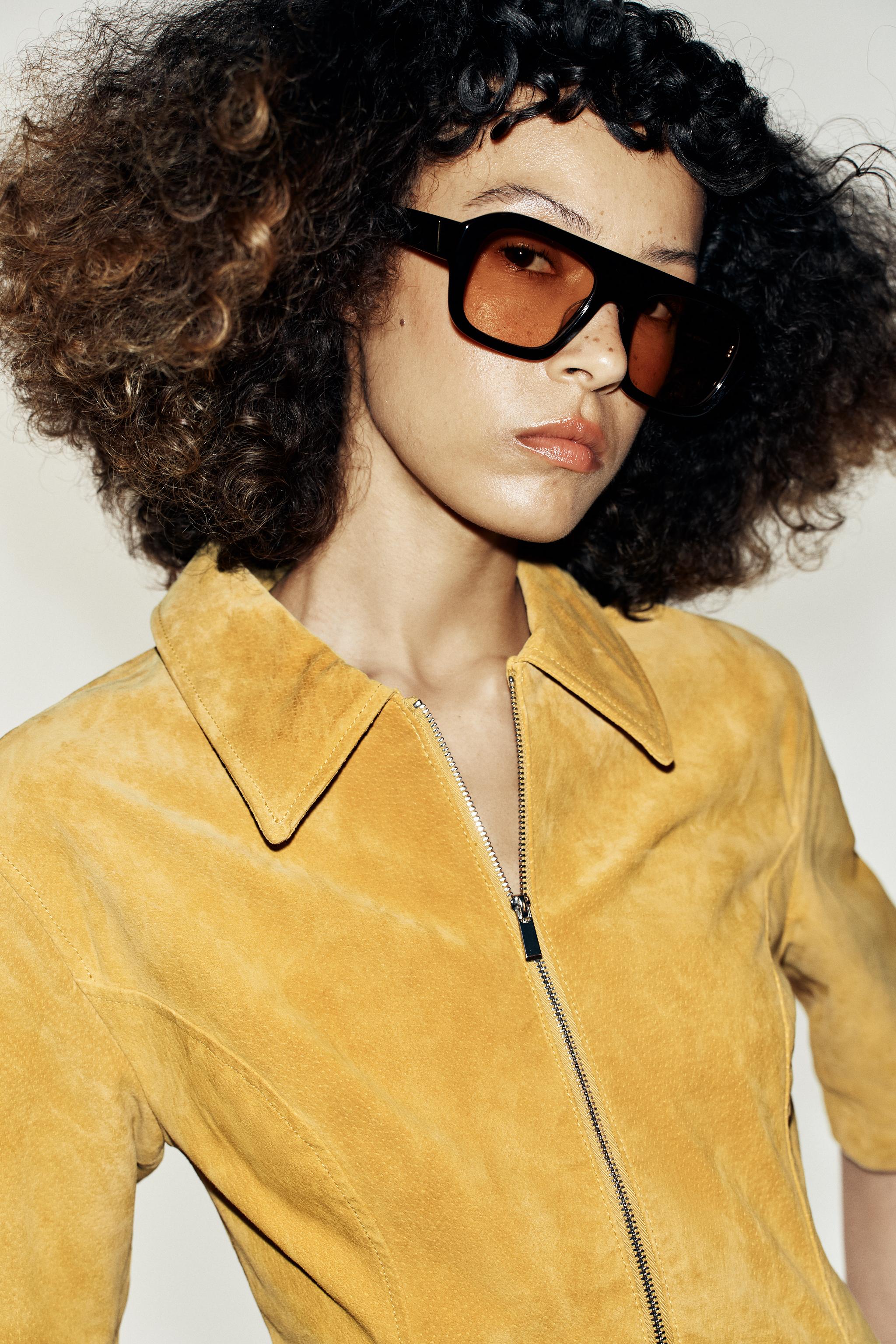ROBE COURTE 100 % CUIR À FERMETURE ÉCLAIR