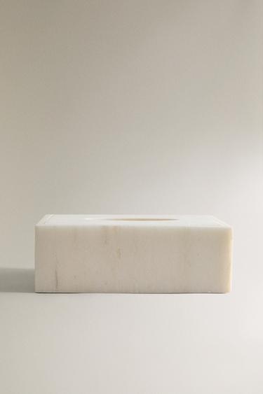 SCATOLA FAZZOLETTI MARMO - Bianco di Zara - Immagine 0