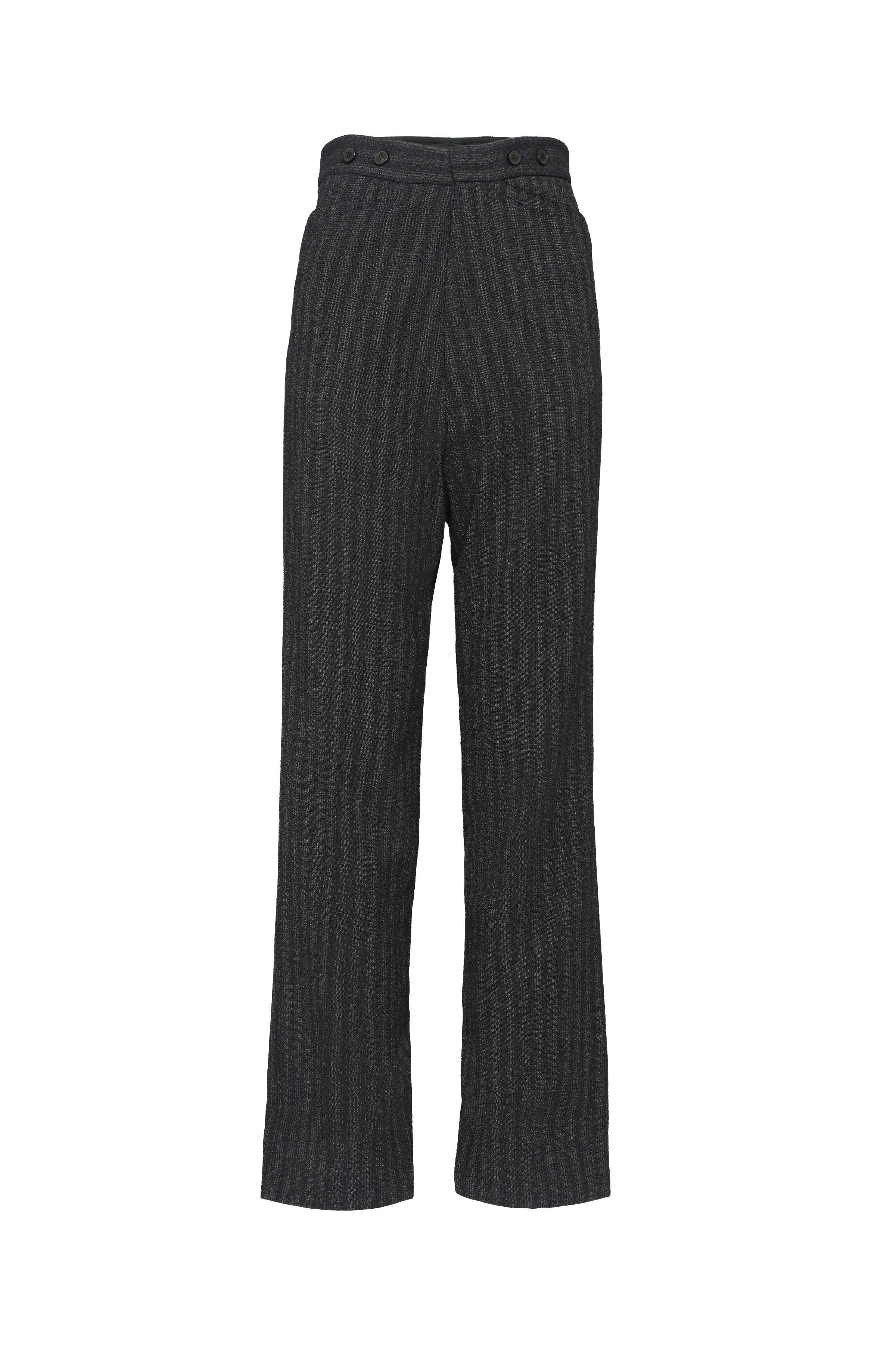 ※candyページ LIMITED EDITION STRIPED PANTS WITH BUCKLE - Black | ZARA United States