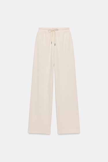 PANTALÓN INTERLOCK EFECTO LAVADO - Crudo de Zara