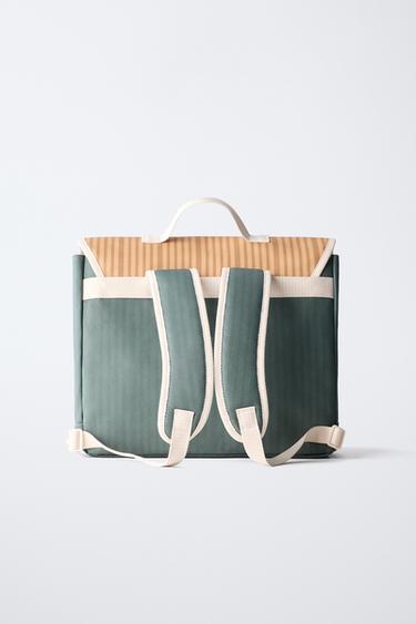 CARTABLE SCOLAIRE RAYURES MULTICOLORE - Vert de Zara - Image 4
