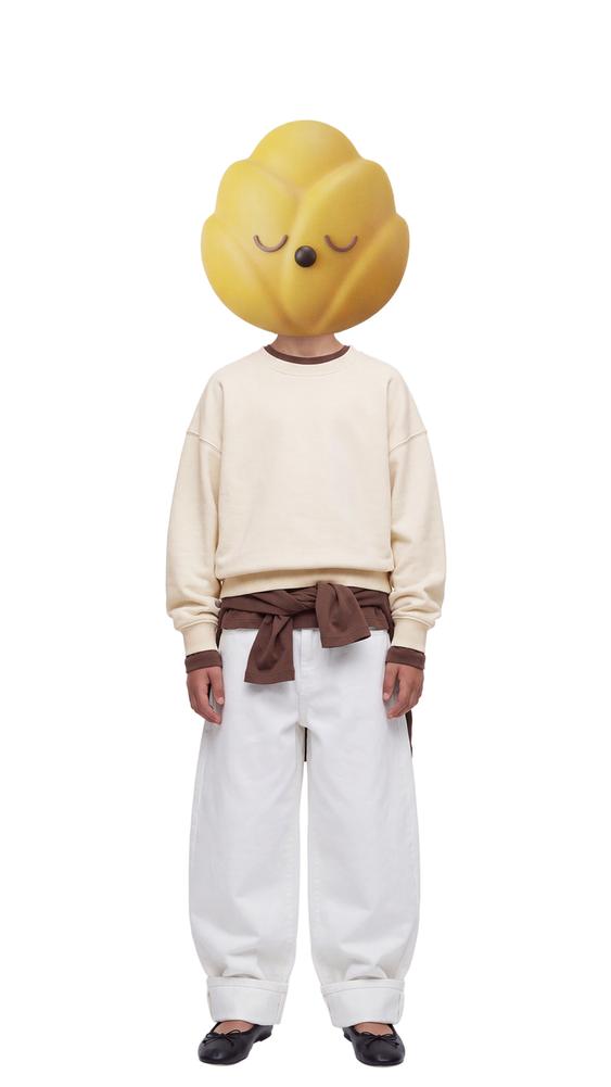 Zara HEAVYWEIGHT PLAIN SWEATSHIRT - Cream - Image 0