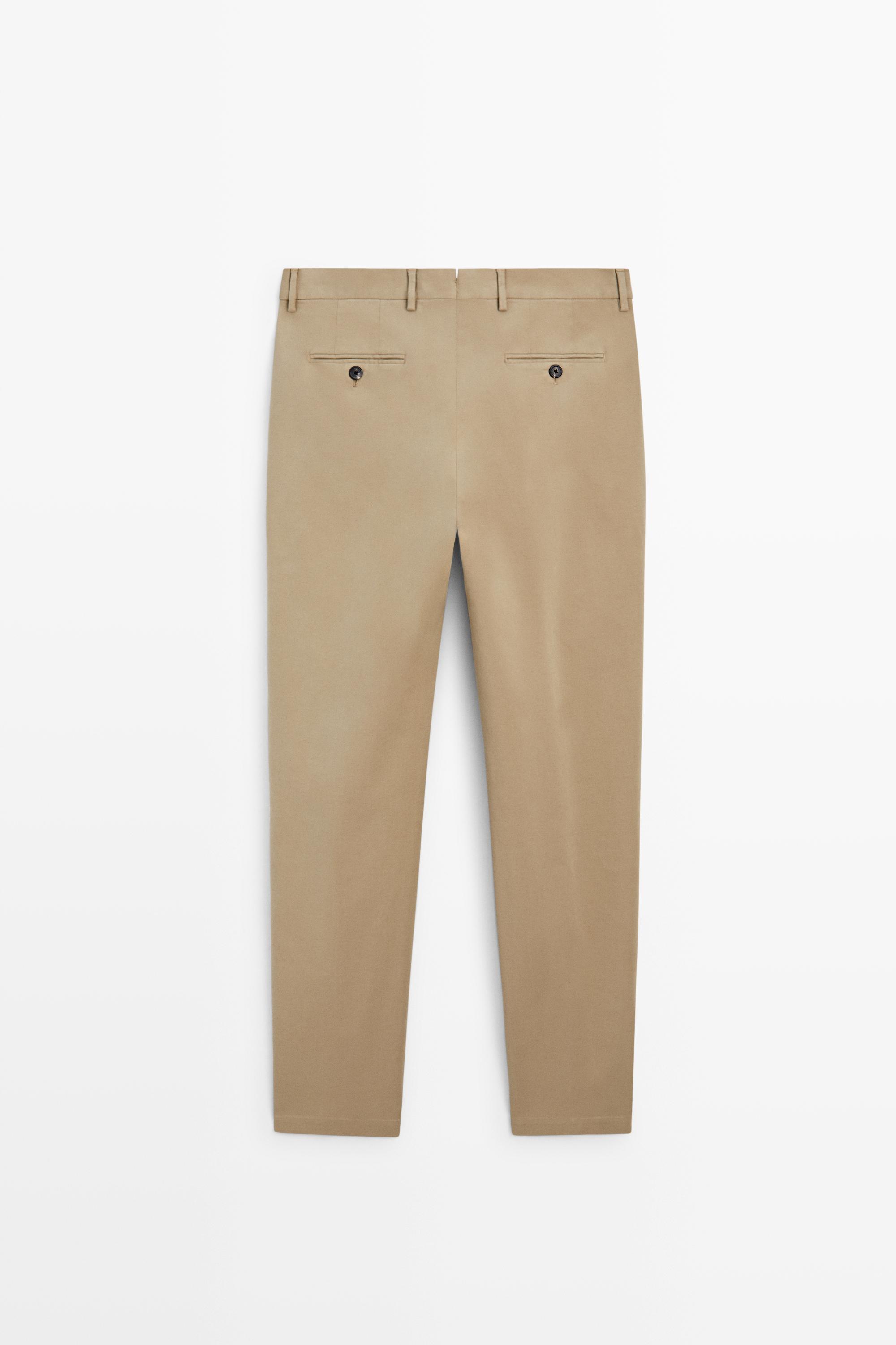 100% cotton slim fit pants