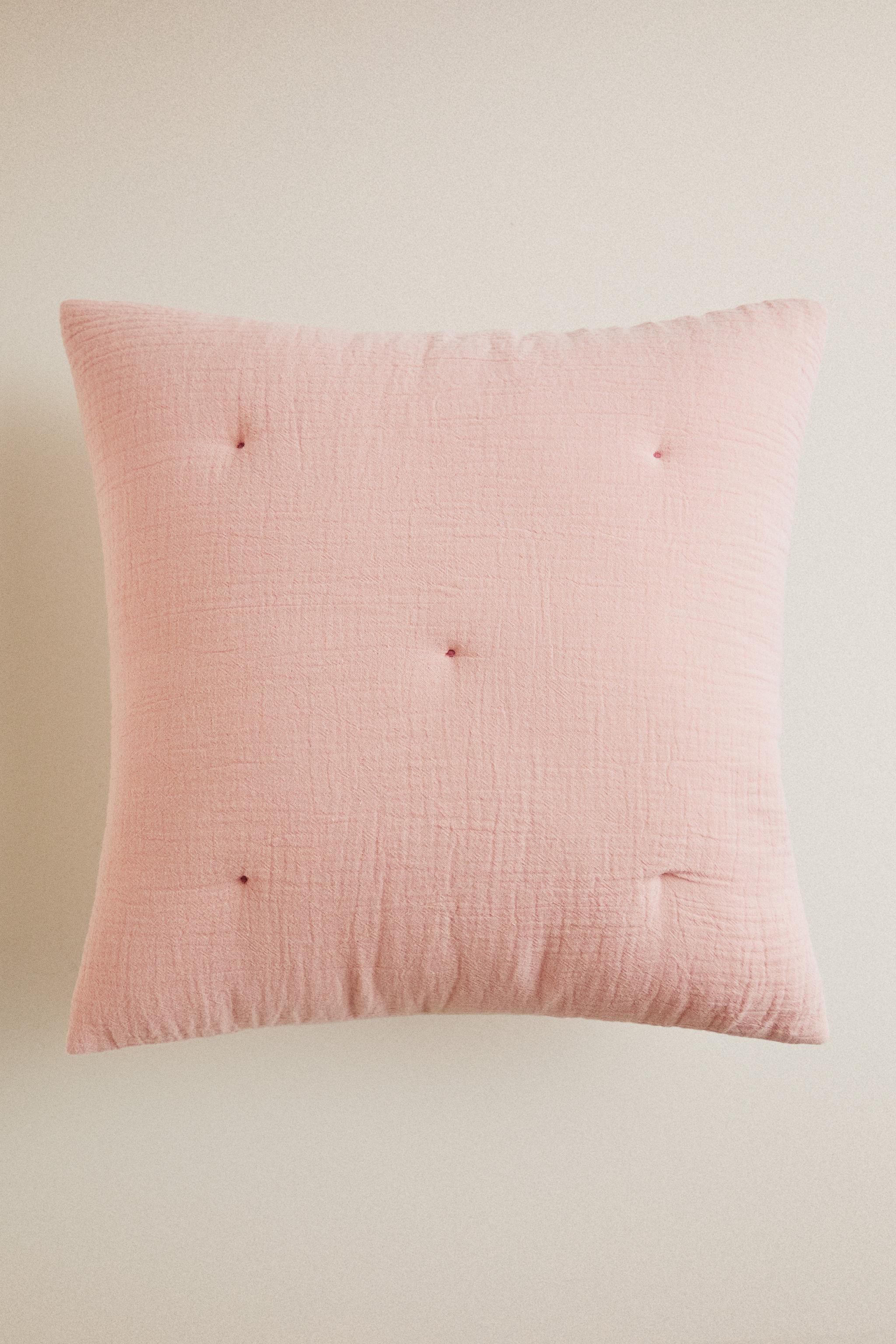 KIDS' CHIFFON THROW PILLOW COVER — Pink
