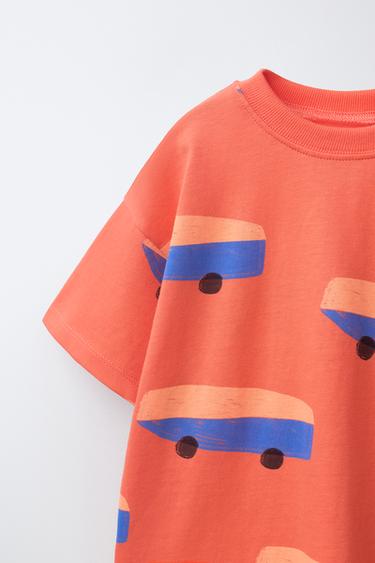 ENSEMBLE JOGGING T-SHIRT ET BERMUDA - Corail rouge de Zara - Image 2