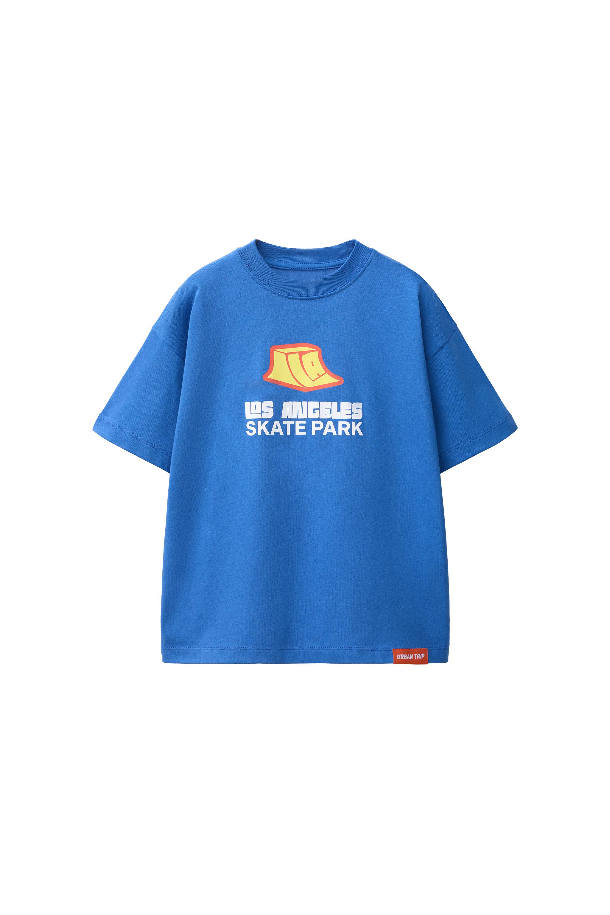 PRINTED T-SHIRT - Blue | ZARA Canada