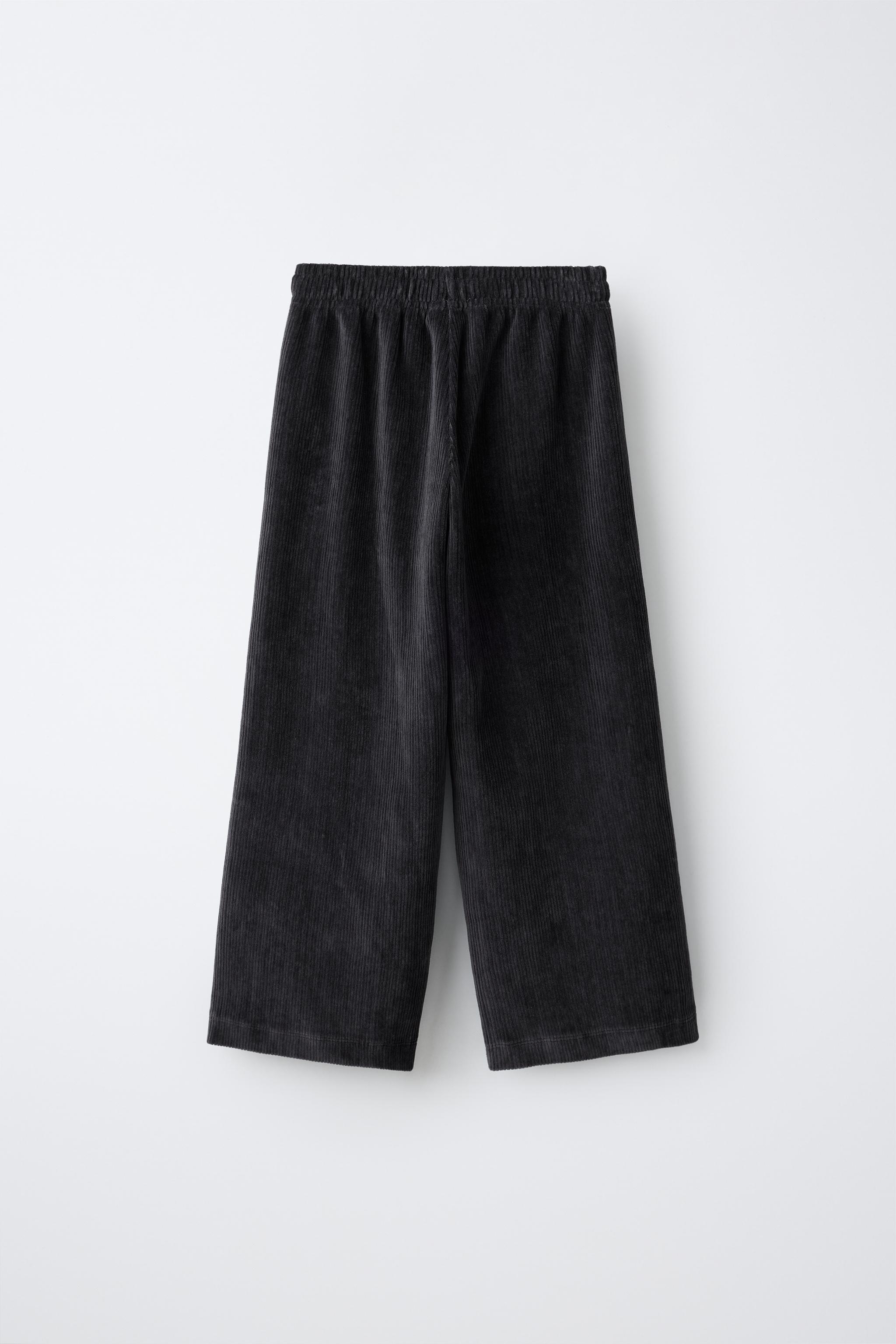 PANTALON WIDE LEG EN VELOURS CÔTELÉ