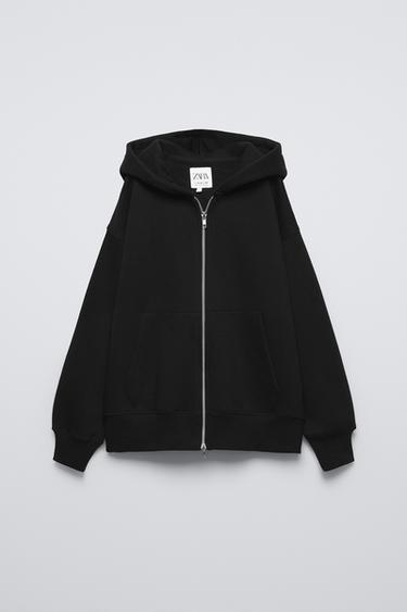 ZIP-UP HOODIE - Black by Zara - Image 1