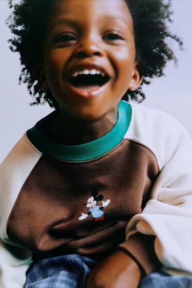 SUDADERA COLOR BLOCK MICKEY MOUSE © DISNEY - marron/blanco de Zara