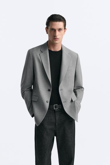 TEXTURED BLAZER - Grey by Zara