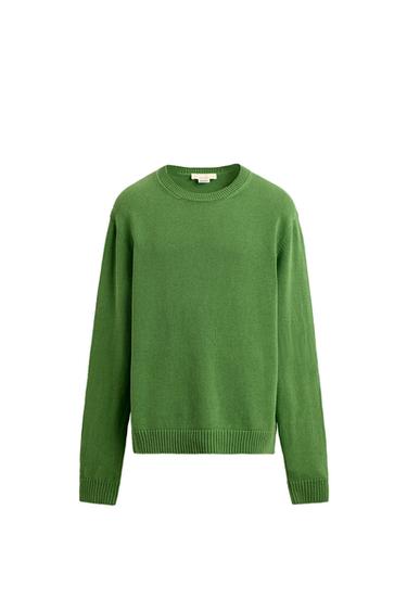 Zara COTTON - LINEN BLEND LIMITED EDITION JUMPER - Green