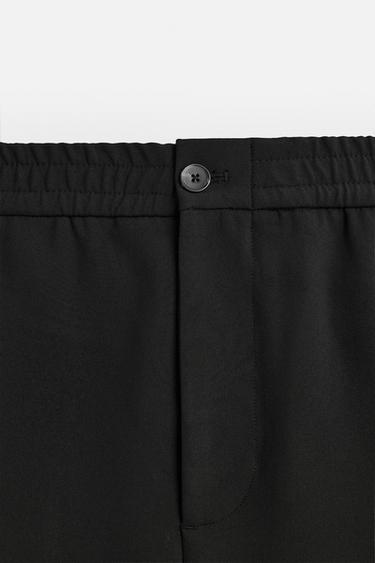 REGULAR FIT TROUSERS - Black by Zara - Image 7