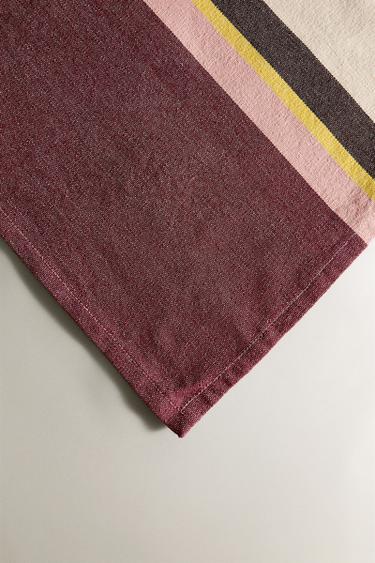 NAPPE COTON RAYURES X COLLAGERIE - rayures de Zara - Image 2