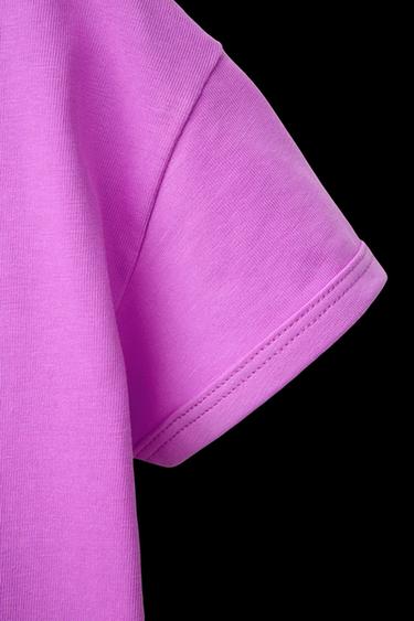 EINFARBIGES T-SHIRT - Violett von Zara