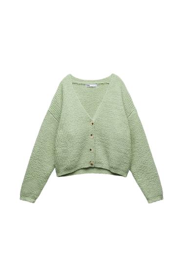 FAUX FUR KNIT JACKET