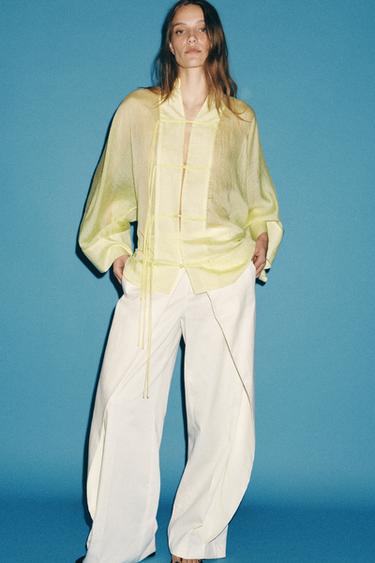 BLOUSE FLUIDE BRANDENBOURGS ZW COLLECTION - Jaune de Zara - Image 4