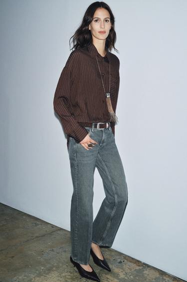 ZW COLLECTION LOW-RISE STRAIGHT JEANS - Faded blue by Zara