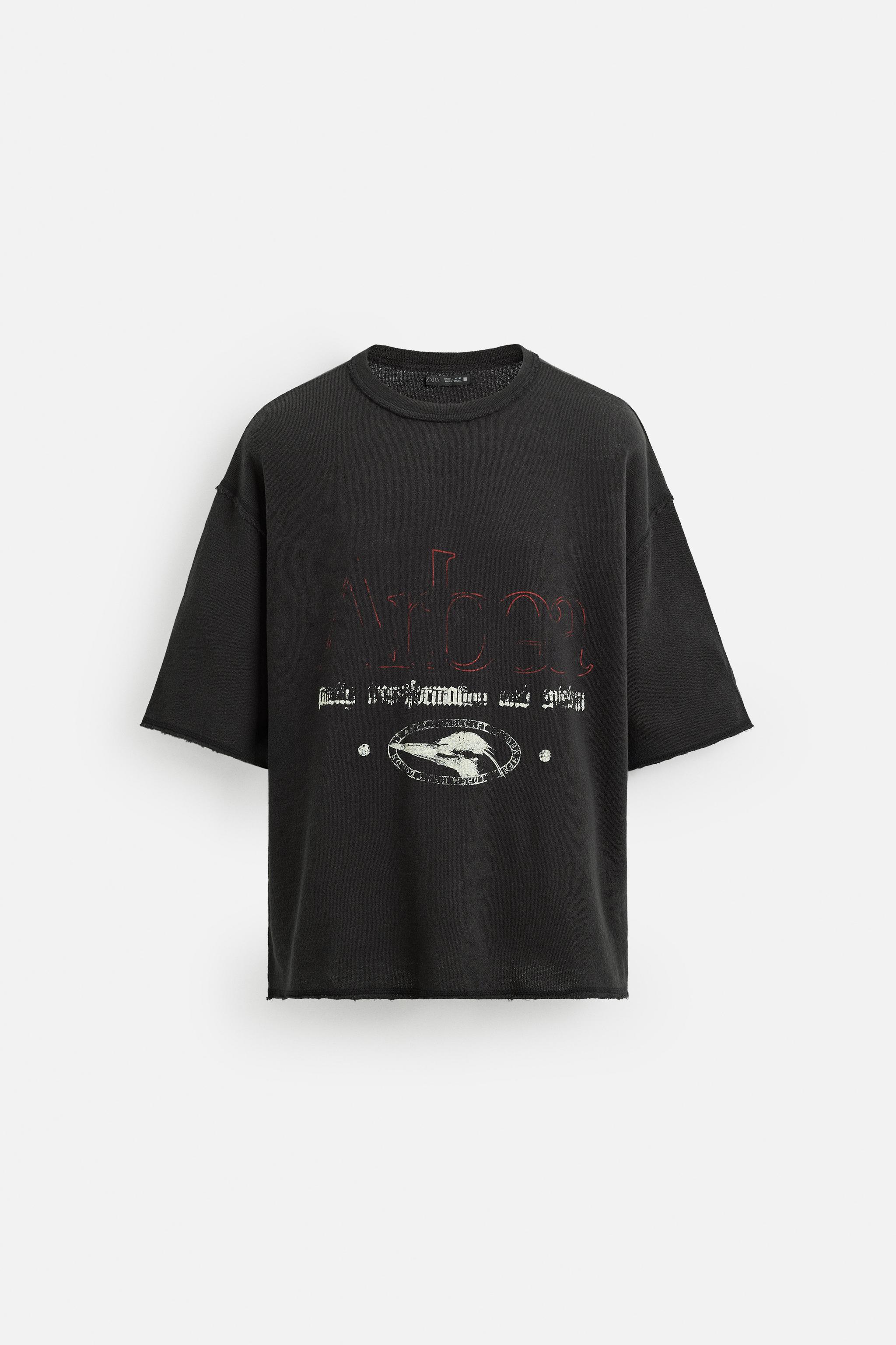 T-SHIRT EN MAILLE IMPRIMÉ DÉLAV