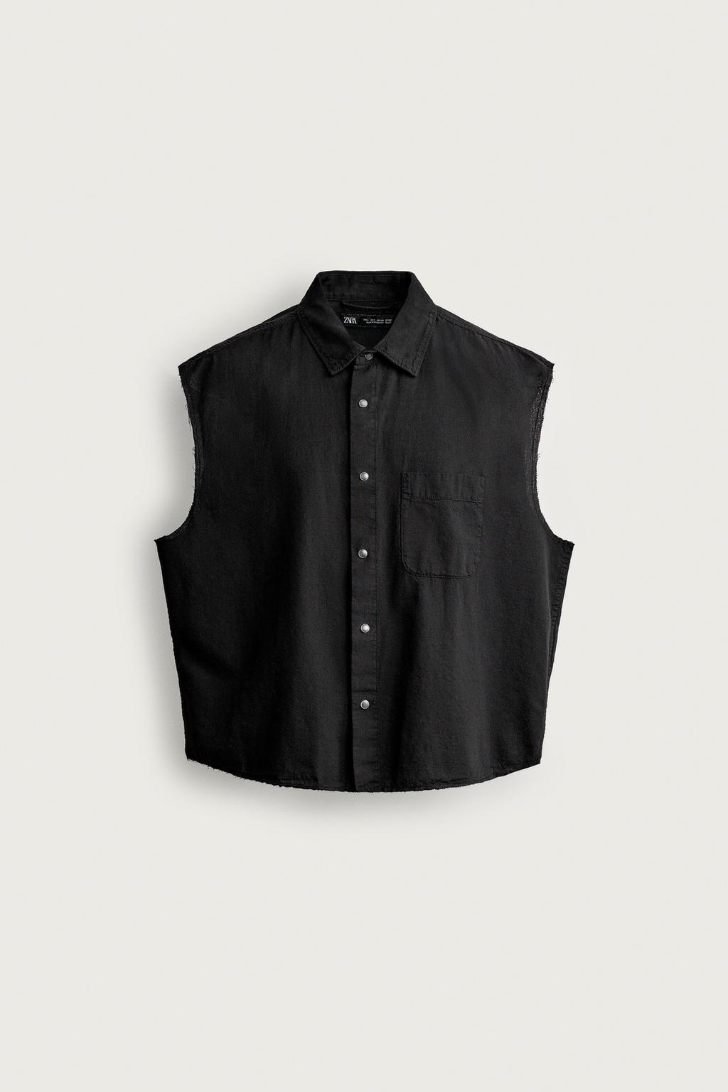 CROPPED FIT CHECK TANK SHIRT
